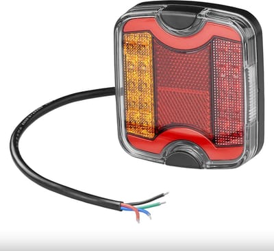 Aanhanger Verlichting - Achterlicht - 4 functies - 105 x 95 mm - LED + GLOW links