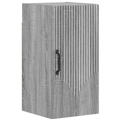 vidaXL - Badkamer - wandkast - HOORN - Grijs - Sonoma - 30 - x - 31 - x - 59 - cm