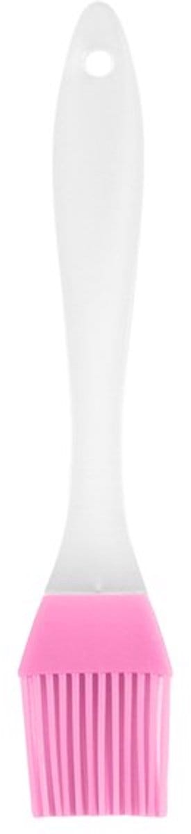 Bakkwast - Invetkwast - 20cm - Roze/transparant - Kookgerei - Keukentools - Jonyx