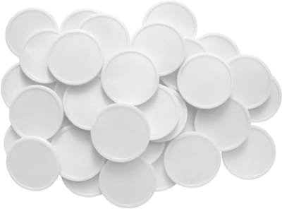 Consumptiemunten Blanco - Betaalmunten Tokens - Evenementen Horeca - Biologisch Afbreekbaar Materiaal - 29mm Doorsnede - Wit