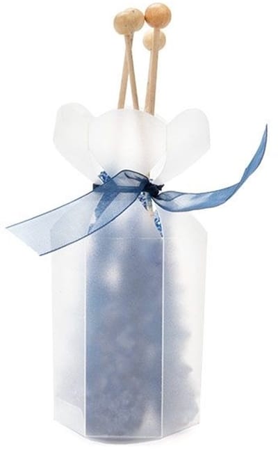 Frosted Plastic Doosjes met Bloemvormige bovenzijde 4.9x4.9x7.6cm (25 stuks) | Geschenkdoos | transparante doosjes | doorzichtige doosjes