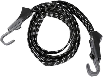Fiets elastische spanbanden - Bevestigingskoord bagage - Bagage vervoeren - Met haken aan beide uiteinden - 68 cm lang - Zwart