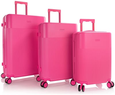 Heys HiLite 4 wielen Kofferset 3-delig met uitbreidingsplooi - Harde bagage - TSA slot - flamingo pink