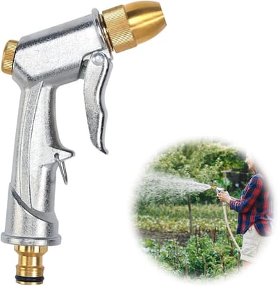 Heavy Duty Metalen Tuinslang Mondstuk - Geschikt voor Wassen en Water geven - 1 stuk - Metaal