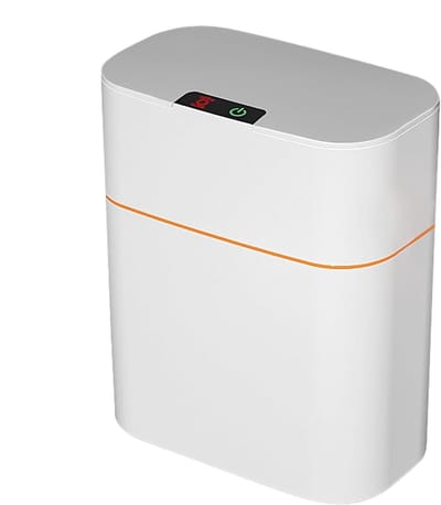Badkamer Afvalemmer - Prullenbak Deksel - Hygiënisch Werken - Automatisch Openen - 13 Liter - Wit