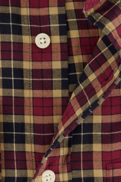 Gant overhemd button-down rood geruit katoen