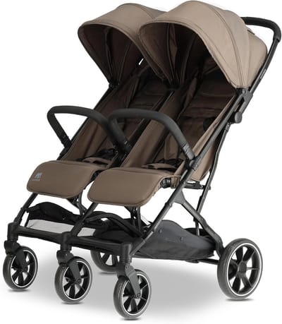 Kinderwagen buggy - Duowagen reisbuggy - Reizen en stad - Met één hand inklapbaar - 1335 kg - Hazelnoot