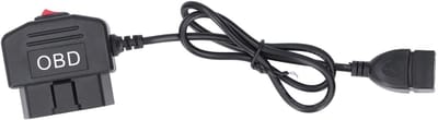 Allecto - OBD Power Cable - Dashcam Hardwire Kit - 48cm met Schakelaar - OBD Kabel - Voeding voor Dashcam - Geschikt voor auto - Zwart