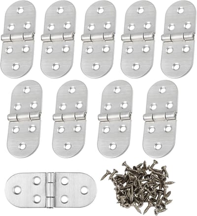 Dailygoods - Set van 10 Roestvrijstalen Deurscharnieren met Schroeven