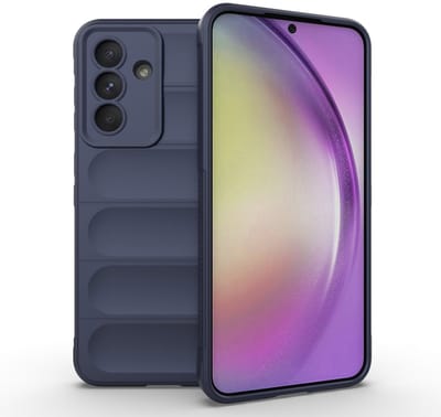 Telefoonhoesje geschikt voor Samsung Galaxy A56 / A36 Hoesje - Solidenz AeroGrip FlexShield - Donkerblauw