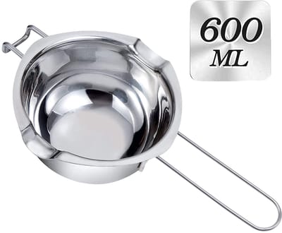 600ML/23,6oz smeltpot RVS 304 - Premium kwaliteit dubbele ketel voor het smelten van chocolade, was, snoep en kaarsmaken
