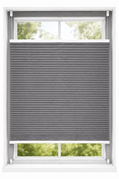 ITRONIQ Plisse Gordijn Zonder Boren - Honingraat Dupligordijn- Top Down Bottom Up - Verduisterend - 90x130 cm - Donkergrijs