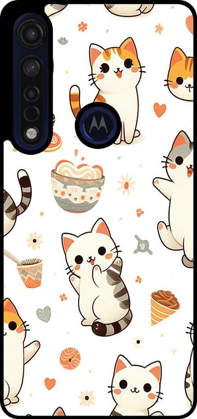 Smartphonica Telefoonhoesje Geschikt voor Motorola Moto G8 Plus met katten opdruk - TPU backcover case cat design geschikt voor Motorola Moto G8 Plus