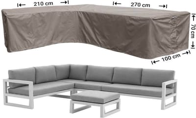 Raffles Covers beschermhoes loungeset / hoekbank (L-vorm) - 270 x 210 H: 70 cm - RHS270210left - Hoes voor hoekbank met ongelijke zijden - Lange zijde links (vanaf zitpositie)