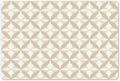 Placemats 45x30 cm - Placemat kunststof - 1 stuk - Patroon - Klassiek - Beige - Borden onderleggers - Decoratie voor op tafel - Keuken tafeldecoratie accessoires - Vinyl onderlegger - Tafelversiering