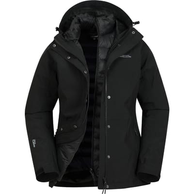Mountain Warehouse Dames/Dames Alaskan 3 in 1 gewatteerd jack (Zwart)