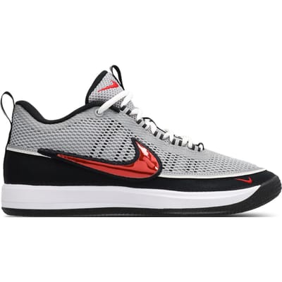 Nike Book 2 Sneakers Heren - Zilver - Maat 45 - Mesh/Synthetisch