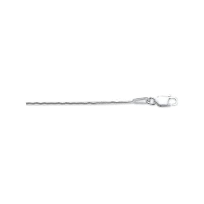 YO&NO - Ketting - Zilver - Slang - 0.9mm - Poli - 42cm  - Sieraden vrouw - Gerhodineerd -  925 Zilver