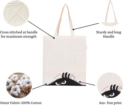 Stevige Canvas Tote Bag - Multifunctionele Katoenen Draagtas voor Boodschappen, College en Werk