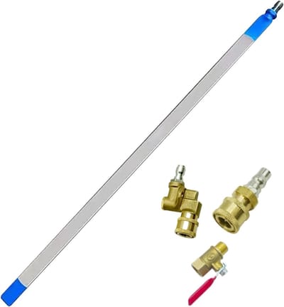 Koeler Reinigingsstaaf - Radiator Reiniger - Voertuig Onderhoud - Roestvrijstalen Kern - 60 cm - Zilver