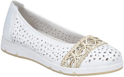 Rieker ballerina schoenen voor dames L3062-80 Wit