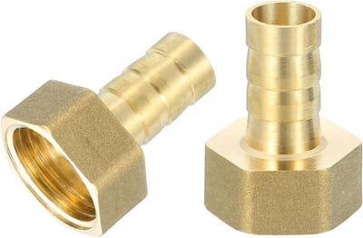 1/2 inch x G 1/2 inch slangaansluiting messing, 4 stuks tuin slang adapter met klem voor het verbinden van leidingen en mechanische apparaten
