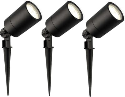 Ledvion - 3X LED Prikspots - 4000K - Zwart - 5W - IP65