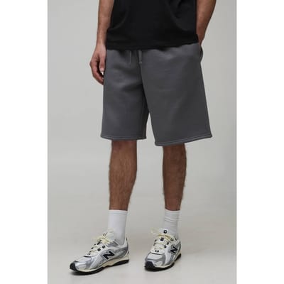 Essential Baggy Fit Jersey Short | Charcoal | Size Small