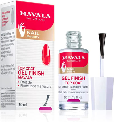 Mavala Gel Finish Top Coat 10 ml - Gel-Effect Nagellak Top Coat Voor Ultraglanzende En Langhoudende Manicure - High Shine Fixing Topcoat Zonder UV-Lamp - Beschermende Nagellak Afwerking Voor Salonwaardige Gel Look Nagels
