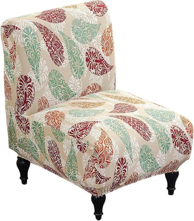 Kleurige bloemenprint bankovertrek voor 1-zits fauteuil, antislip en rekbaar, wasbaar en stijlvol