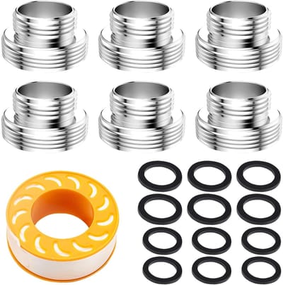 6pcs Faucet Adapters M16 to M22 - Thread Adapter voor Male Thread M16 en M22 - Waterbesparende Keuken Fixture Spouts voor Keuken en Badkamer Sink