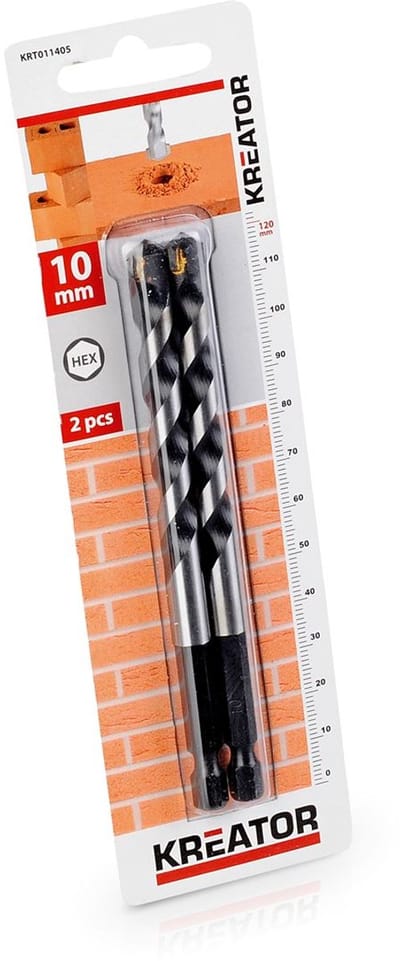 Kreator Steenboor KRT011405 - Zeskant-steenboor Ø 10x120mm - 2 st.