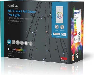 Nedis SmartLife-kerstverlichting - Boom - Wi-Fi - RGB - 180 LED's - 10 x 2 m - Android / IOS