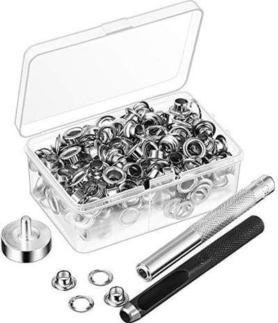 Grommet Gereedschapsset met 100 Sets Zeilringen en Opbergdoos - Ideaal voor Reparaties