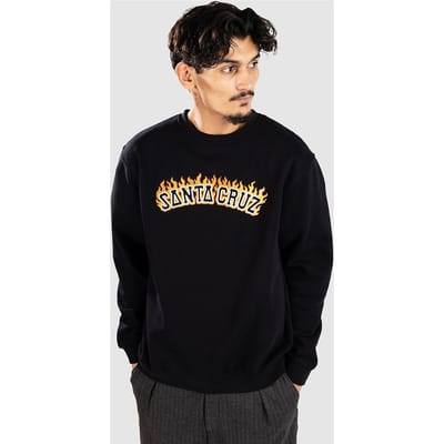 Santa Cruz Burnt Collegiate Crew Sweater zwart