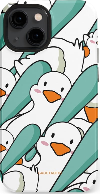 Casetastic Hoesje Geschikt voor Apple iPhone 13 Mini Magsafe - Stijlvolle Beschermende Duo-layer Case - Ganssterk