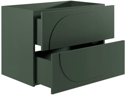 Vente-unique Zwevend wastafelmeubel - Groen - 80 cm - VUTOMA