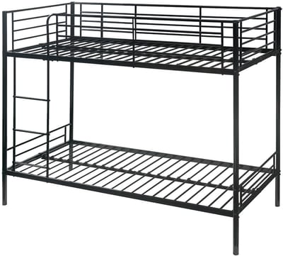 Vente-unique Stapelbed metaal zwart 90 x 190 cm DUOTIS