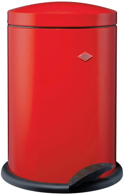 WESCO 116 (Alpha) Prullenbak | Pedaalemmer | 13 Liter | Metaal - Rood | Vuilnisbak - Made in Germany