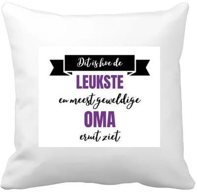 Akyol - meest geweldige oma Kussen hoes - Oma - beste oma - verjaardagscadeau - cadeau voor oma - kado - 40 bij 40 cm