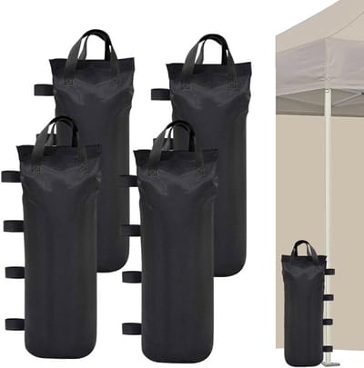 4 Stuks Gazebo Gewichten - Waterdichte Sandzakken voor Stabiliteit van Tenten en Luifels, Ideaal voor Buitengebruik