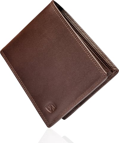 SERASAR Portemonnee [Space] - Bruin - Leren Portemonnee Heren Leer Bruin - Zeer Soepel Nappa Leer - Portefeuille Heren - Mannen Cadeautjes Cadeau voor Man - Pasjeshouder Mannen
