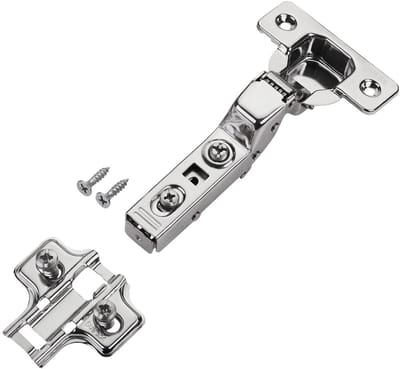 Scharnier SOTECH roestvrij staal 304, T45 softclose, binnenste aanslag 100°, klikmontage (incl. kruisplaat en schroeven)