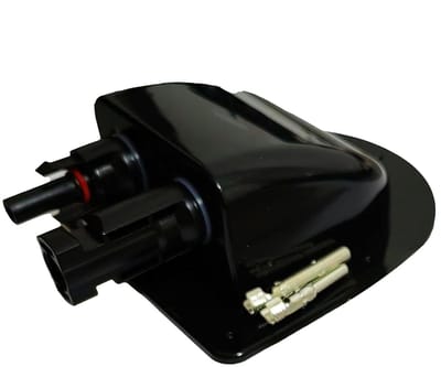 Verdeeldoos Zonnepaneel - Kabelwartel Behuizing - Energie Opslag - Stof- en Waterdicht - 12 cm - Zwart