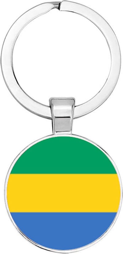 Akyol - Gabon Sleutelhanger - Gabon - Toeristen - Must go - Gabon travel guide - Accessoires - Liefde - Cadeau - Gift - Geschenk - 2,5 x 2,5 CM
