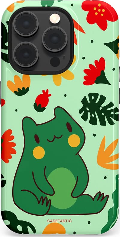 Casetastic Hoesje Geschikt voor Apple iPhone 15 Pro Magsafe - Stijlvolle Beschermende Duo-layer Case - Kwaakje