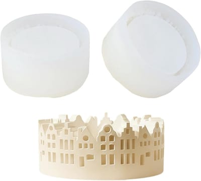 Herbruikbare Siliconen Bakvorm voor Kaarsen, Set van 2, Ideaal voor Was, Gips en Hars, Perfect voor DIY Decoraties en Ambachten, Diameter 6.5 cm, Hoogte 3.5 cm