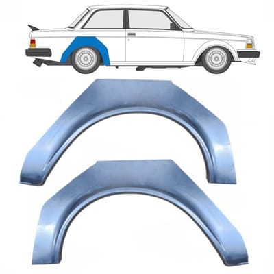Reparatiepaneel achterspatbord voor Volvo 240 1975-1993 / Links + Rechts / Set