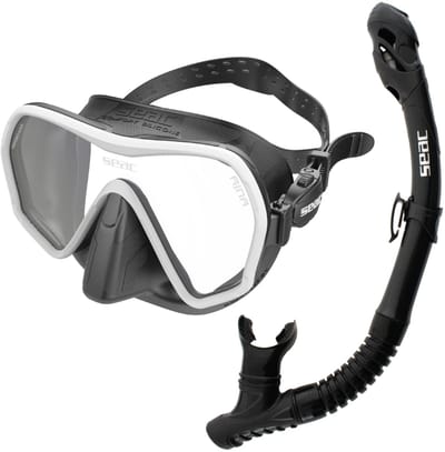 Seac Sub Ajna Snorkelset Zwart/Wit