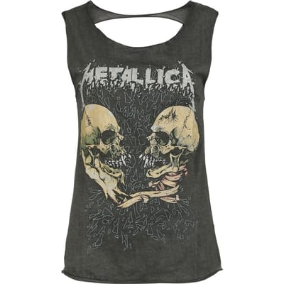 Metallica Top - EMP Signature Collection - S tot 3XL - voor Vrouwen - donkergrijs